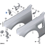 BMW 7 SERIES G70 SIDE PANEL BRACKET FRONT RIGHT 2 41355A2F566