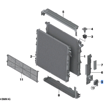 Bmw X3 Series G45 Module Mounting Left 17115A500E8