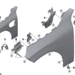 BMW X3 SERIES G45 HOLDER SIDE PANEL FRONT LOWER LEFT 41355A7A527