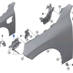 BMW X3 SERIES G45 HOLDER SIDE PANEL FRONT LOWER RIGHT 41355A7A528