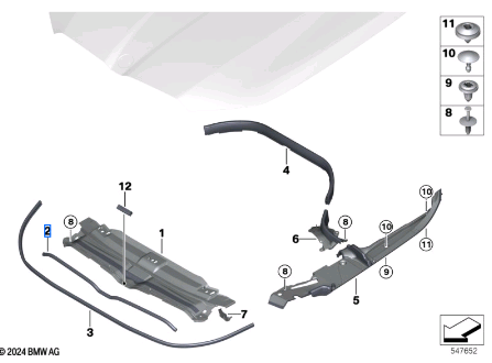 BMW 5 SERIES G60 SEAL COVER FRONT 51765A87764