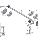 BMW X5 SERIES G05 REAR SWING SUPPORT 33556882924