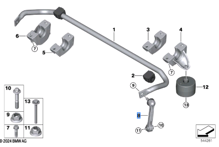 Bmw 5 Series G60 Rear Swing Support 33556896817-Z Bmw 5 Series G60 Rear Swing Support 33556896817
