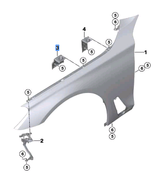 Bmw 7 Series G12 Side Panel Bracket Front Right 2 41357413406