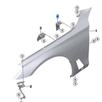 BMW 7 SERIES G12 BRACKET SIDE PANEL FRONT 3 41357413426