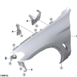 BMW X3 SERIES G01 SIDE PANEL BRACKET FRONT LEFT 1 41357475795
