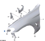 BMW X3 SERIES G01 SIDE PANEL BRACKET FRONT RIGHT 1 41357475796