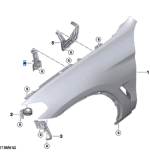 BMW X3 SERIES G01 SIDE PANEL BRACKET FRONT RIGHT 2 41357475802