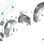 BMW 5 SERIES G30 COVER BOTTOM RIGHT 51757478704