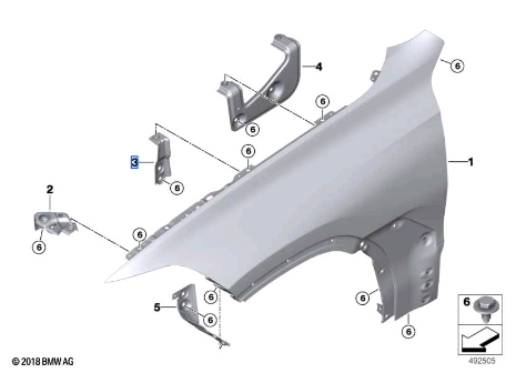 Bmw X5 Series G05 Side Panel Bracket Front Left 2 41007492367 Bmw X5 Series G05 Side Panel Bracket Front Left 2 41007492367