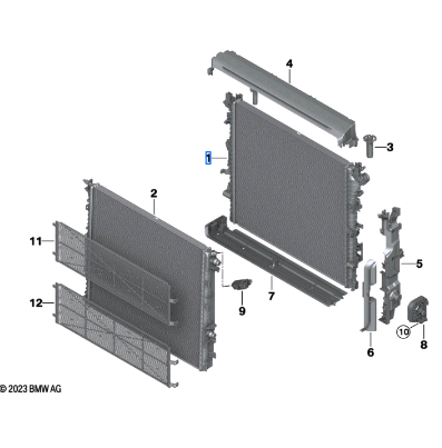 BMW 5 SERIES G60 RADIATOR 17117925806