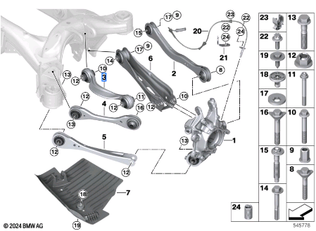 BMW X3 SERIES G45 WISHBONE LEFT 33308845155