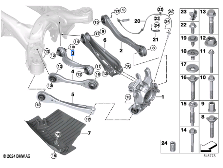 Bmw X3 Series G45 Wishbone Right 33308845156-Z