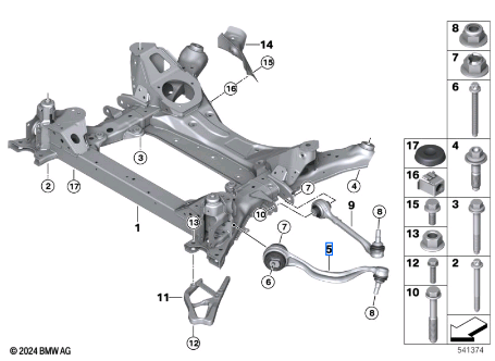 BMW X3 SERIES G45 TENSION STRUT WITH HYDR MOUNT RIGHT 31108845158