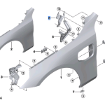 BMW 5 SERIES G60 BRACKET SIDE PANEL TOP LEFT 41309635515